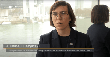 Juliette Duszynski, Responsable du Service Développement de la Voie d'eau, Bassin de la Seine - VNF - Agrandir l'image, fenêtre modale