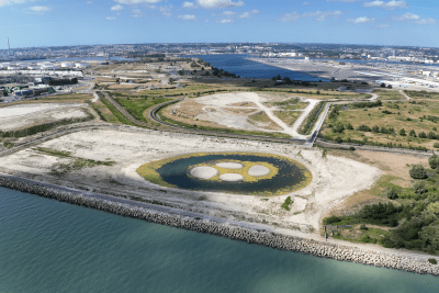 Zone humide créée à proximité de Port 2000 _ Mesures ENV chatière - Agrandir l'image 2 sur 3, fenêtre modale