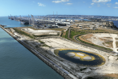 Zone humide créée à proximité de Port 2000 _ Mesures ENV chatière - Agrandir l'image, fenêtre modale